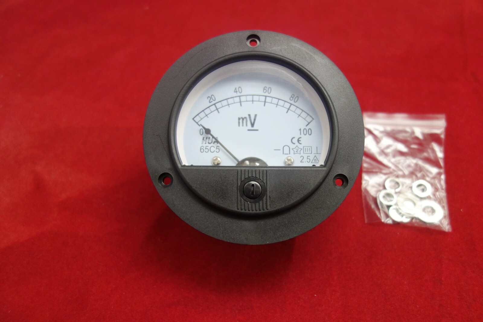 DC 0-100mV Analog Voltmeter Voltage panel meter Dia. 90mm DH62 direct Connect