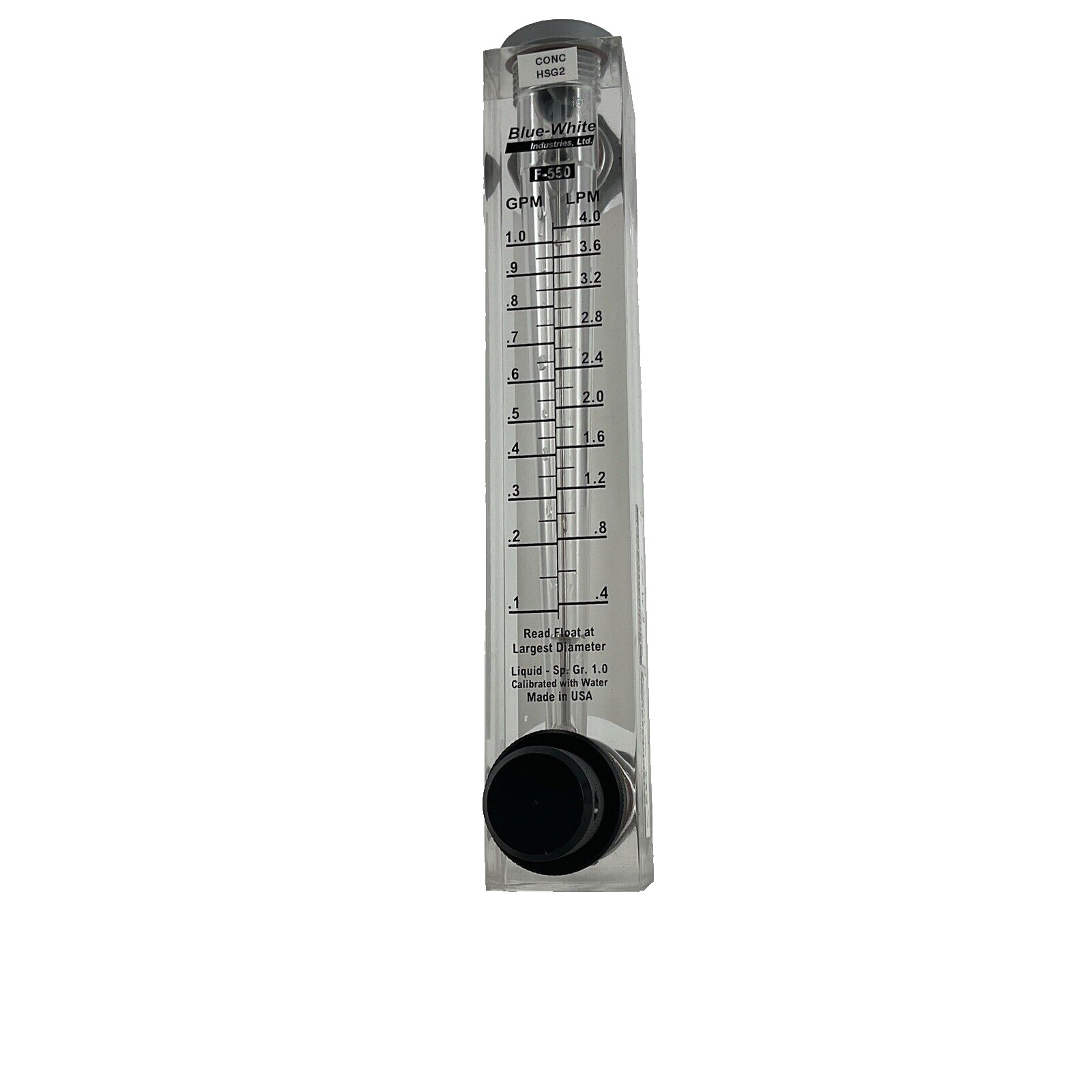 Blue-White Industries F-550 Flowmeter
