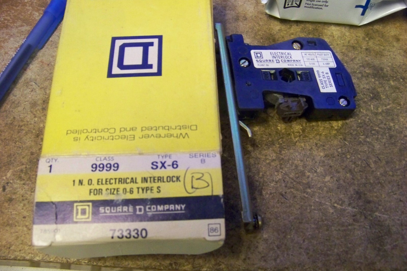 square d 999sx6 electrical interlock for size 0-6 type s (A)
