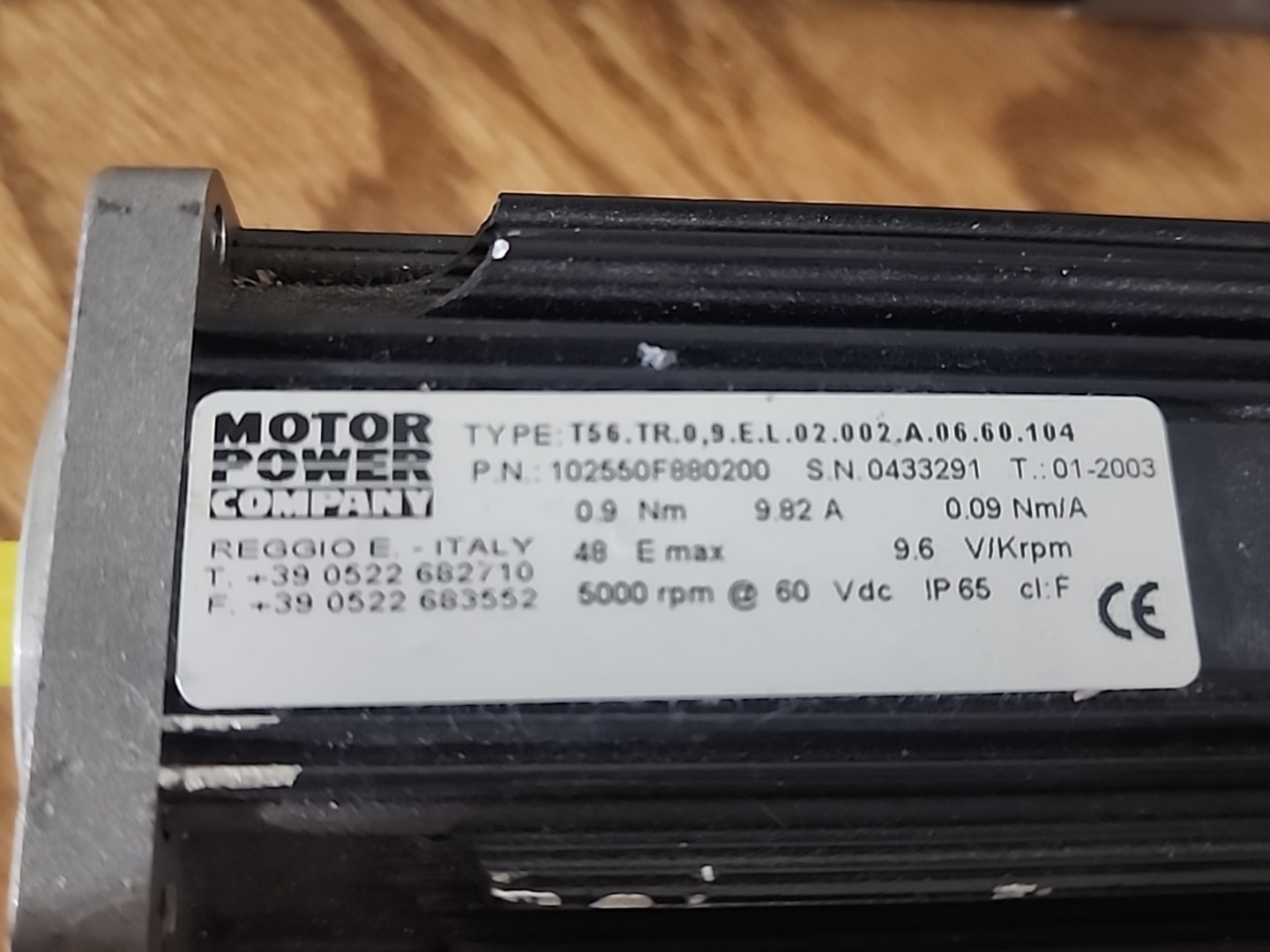2* Motor Power Company T56.TR.0,9.E.L.02.002.A.06.60.10-104 Servo Motor