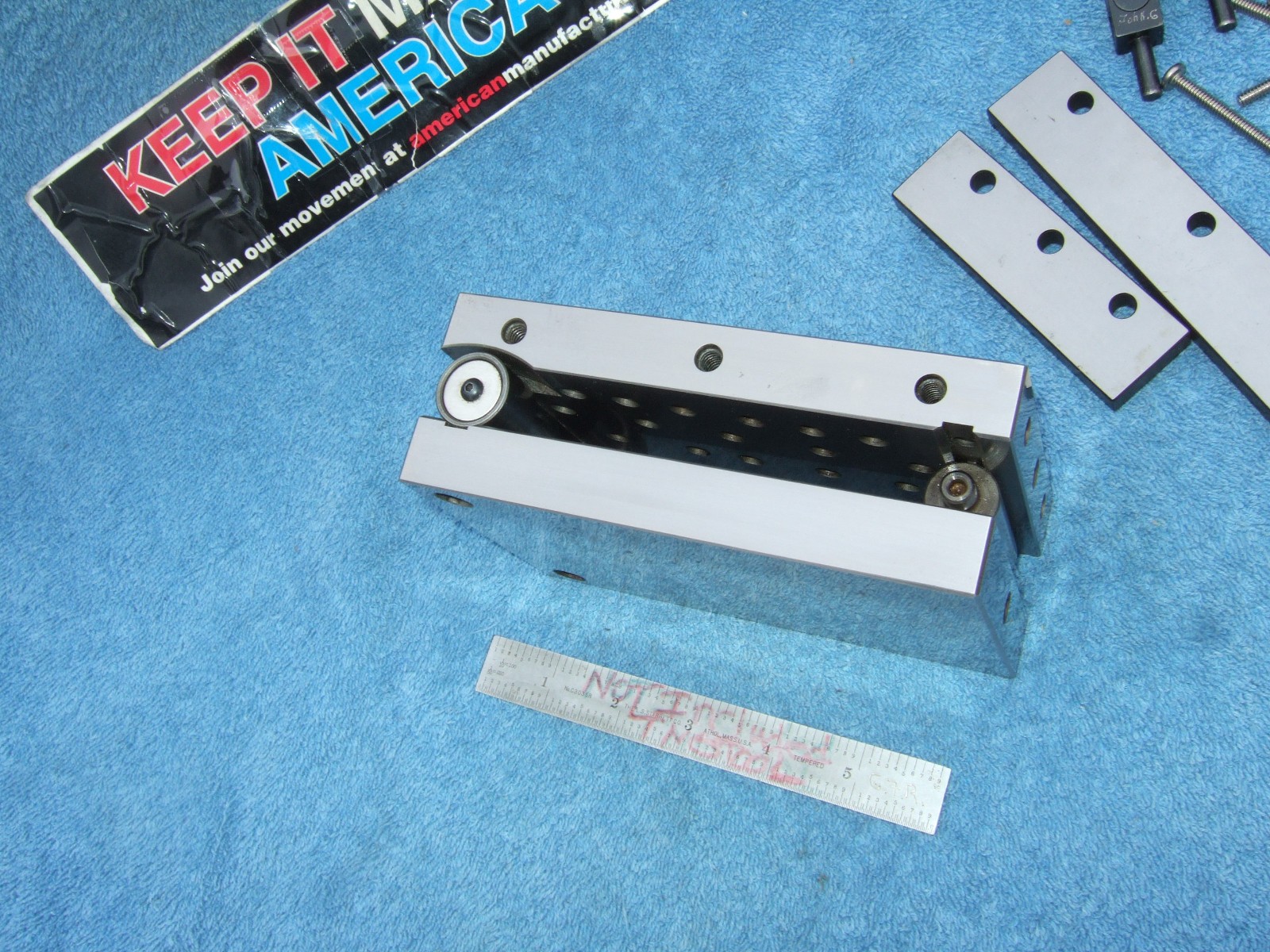 HERMANN SCHMIDT PNM4X6 Single Angle Adjustable Sine Plate Used $1150 WHEN NEW QA