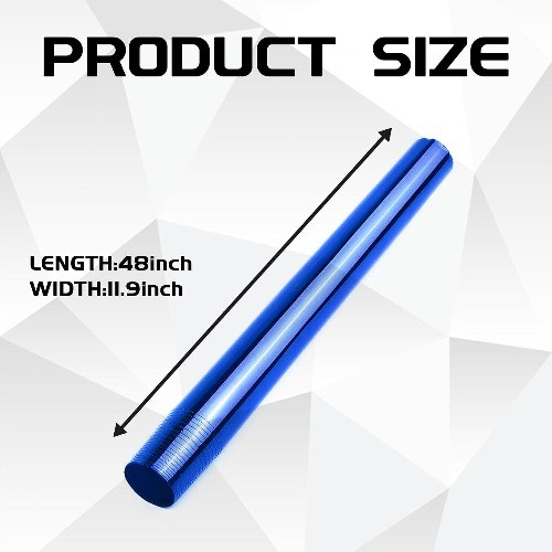 Blue Self-Adhesive Vinyl Tint Film for Car Taillight Headlight Fog Color: Blue