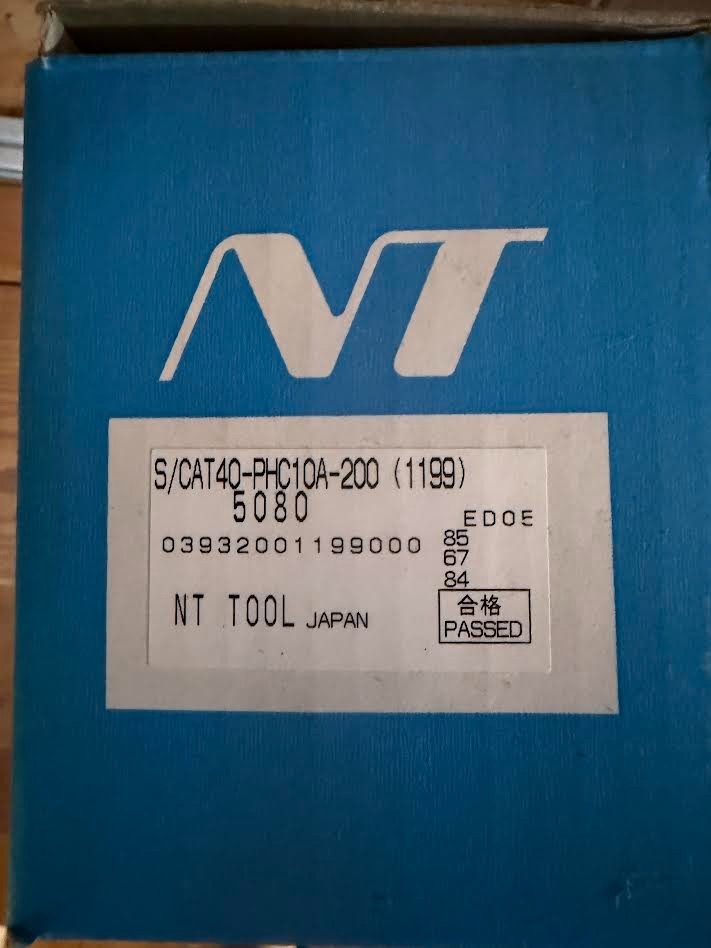 NT TOOL S/CAT40 PHC10A-200 Hydraulic Chuck Tool Holder..Factory sealed..LOT of 7