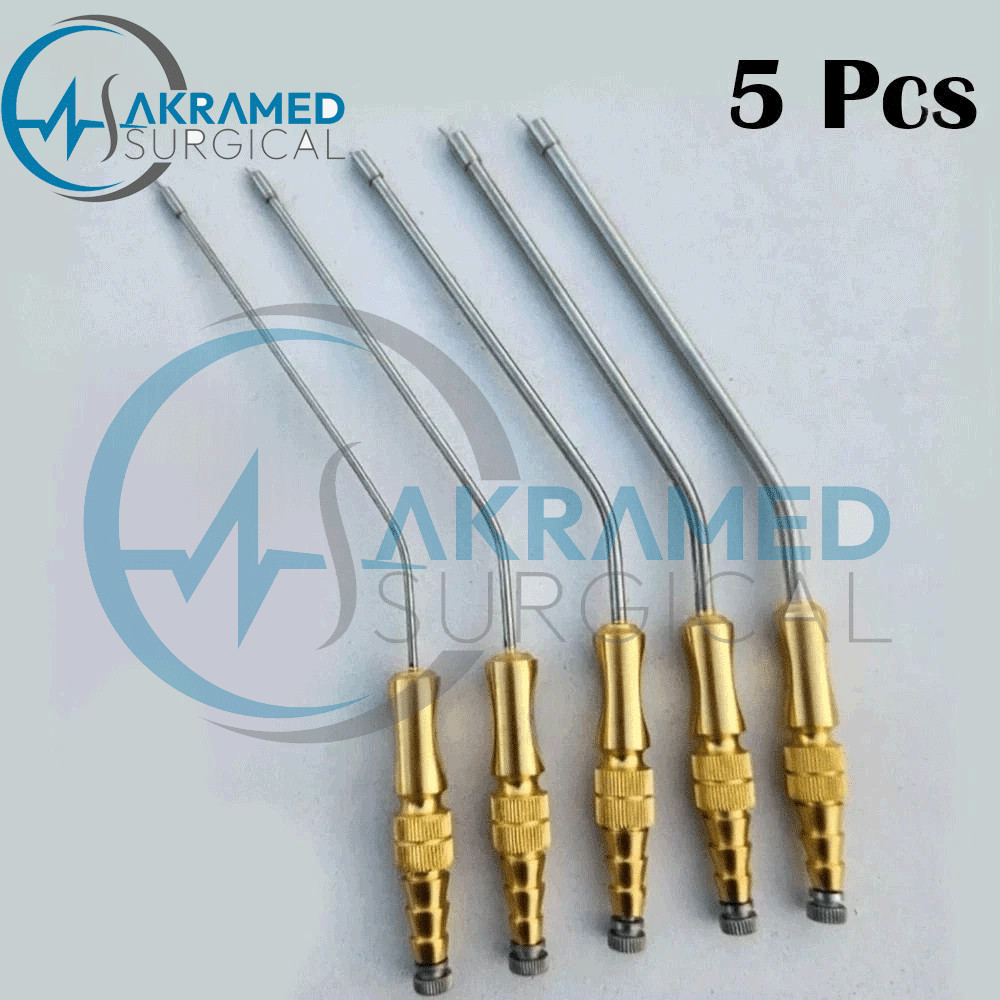 Frazier Suction Tube With Atraumatic Tip 6 To 14FR 5 PCs Set Surgical Instrument