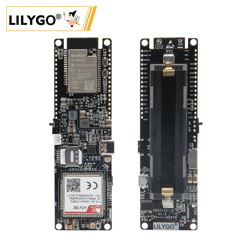 LILYGO® TTGO T-A7670G/E/SA R2 4G Development Board LTE CAT1 SIM Module ESP32 Sup