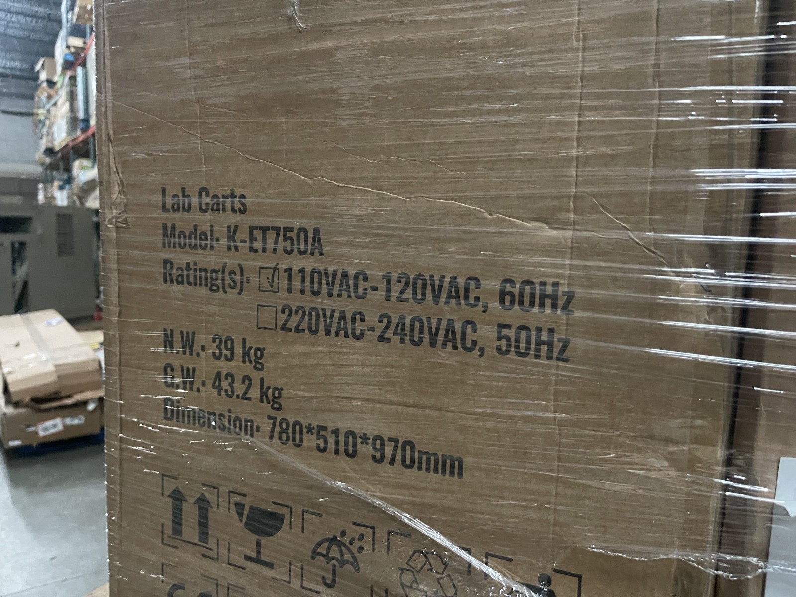 Vevor Lab Carts 5-Tier Drawers Mobile Utility Cart K-ET750A