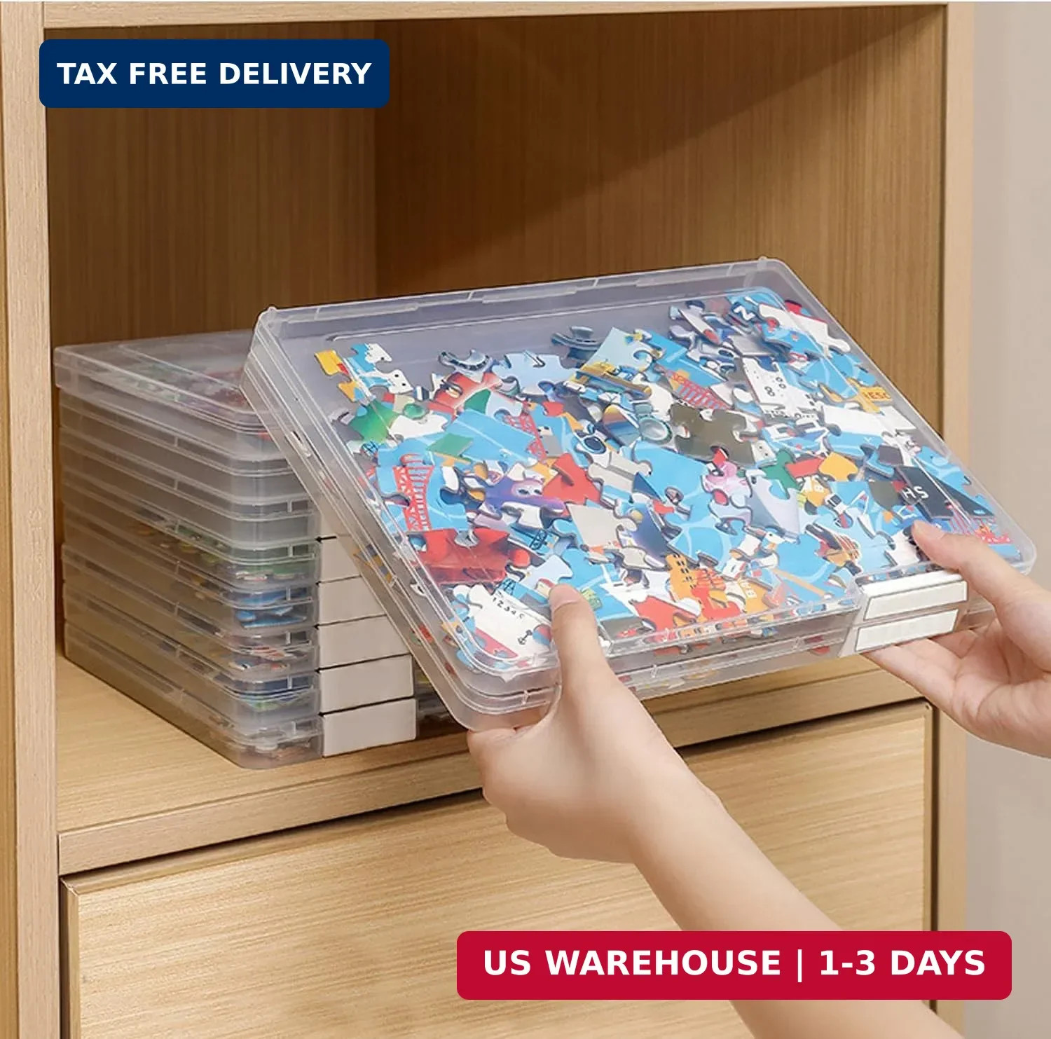 6 Pack A4 File Portable Project Case, Plastic Storage Box for 8.5″ x