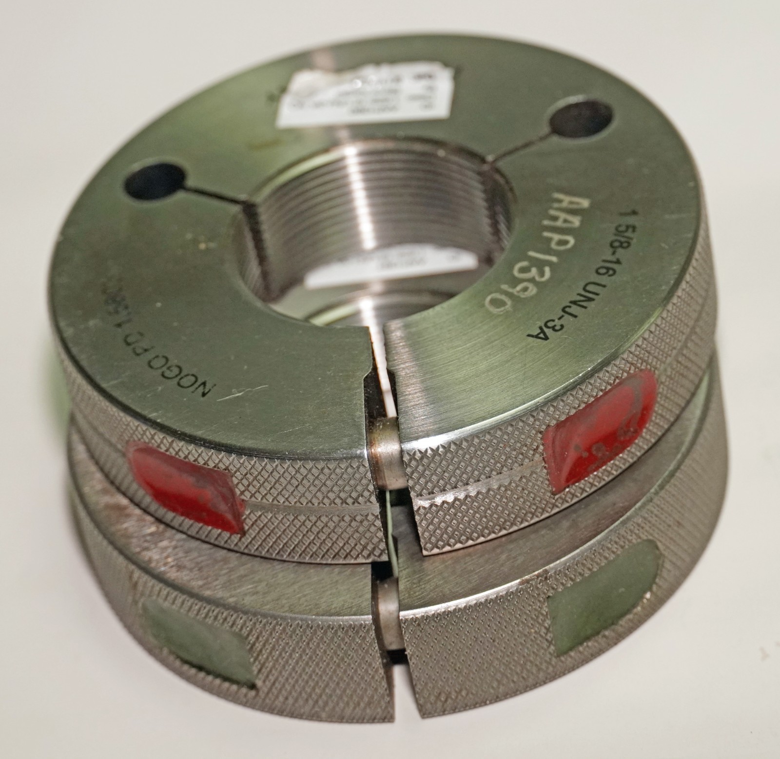 1-5/8-16 UNJ-3A Thread Ring Gage Set Go 1.5844 NoGo 1.5805 PMC Mercury USA