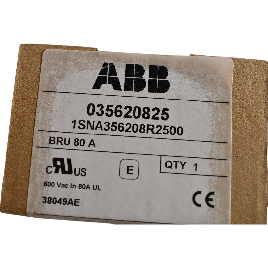 NEW ABB Entrelec 1SNA356208R2500 Distribution Block 80A 600V BRU80A