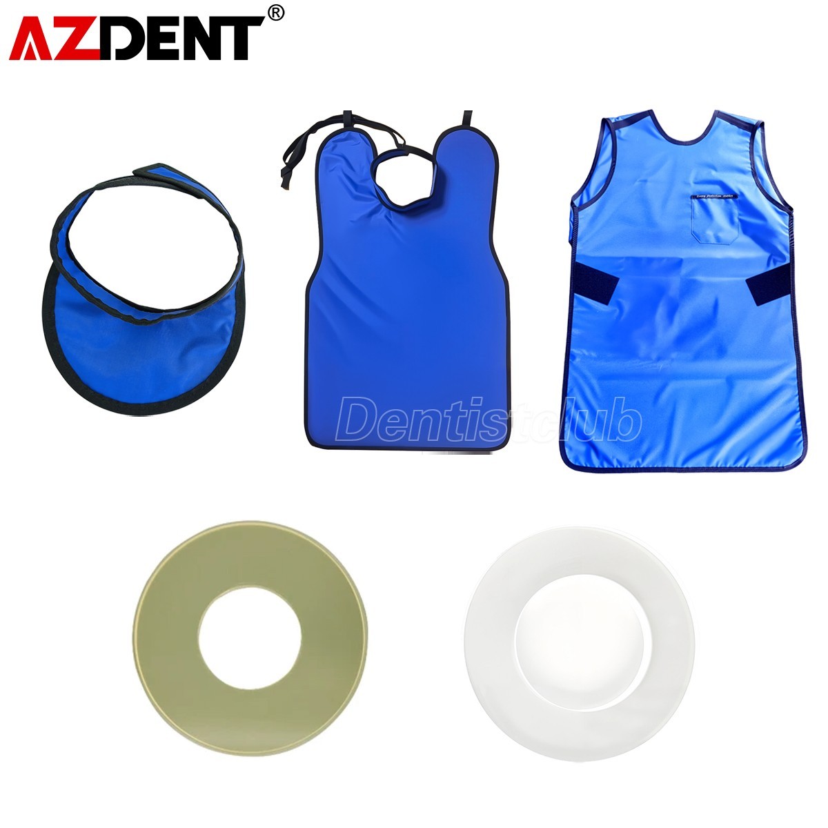 Dental X-Ray Radiation Protective Apron Lead Thyroid Collar / Scatter Shield