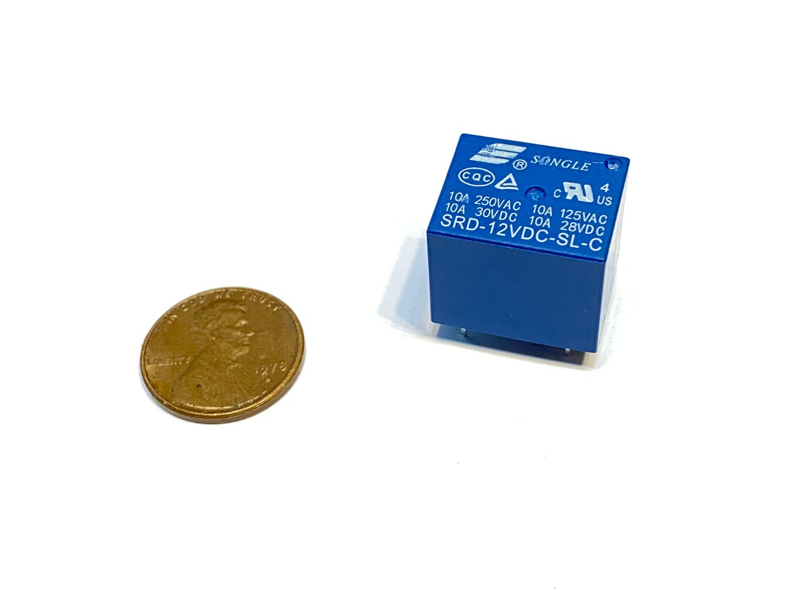 2 Pieces Blue 10A 5 pins SONGLE SRD PCB power Relay SRD-12VDC-SL-C B13