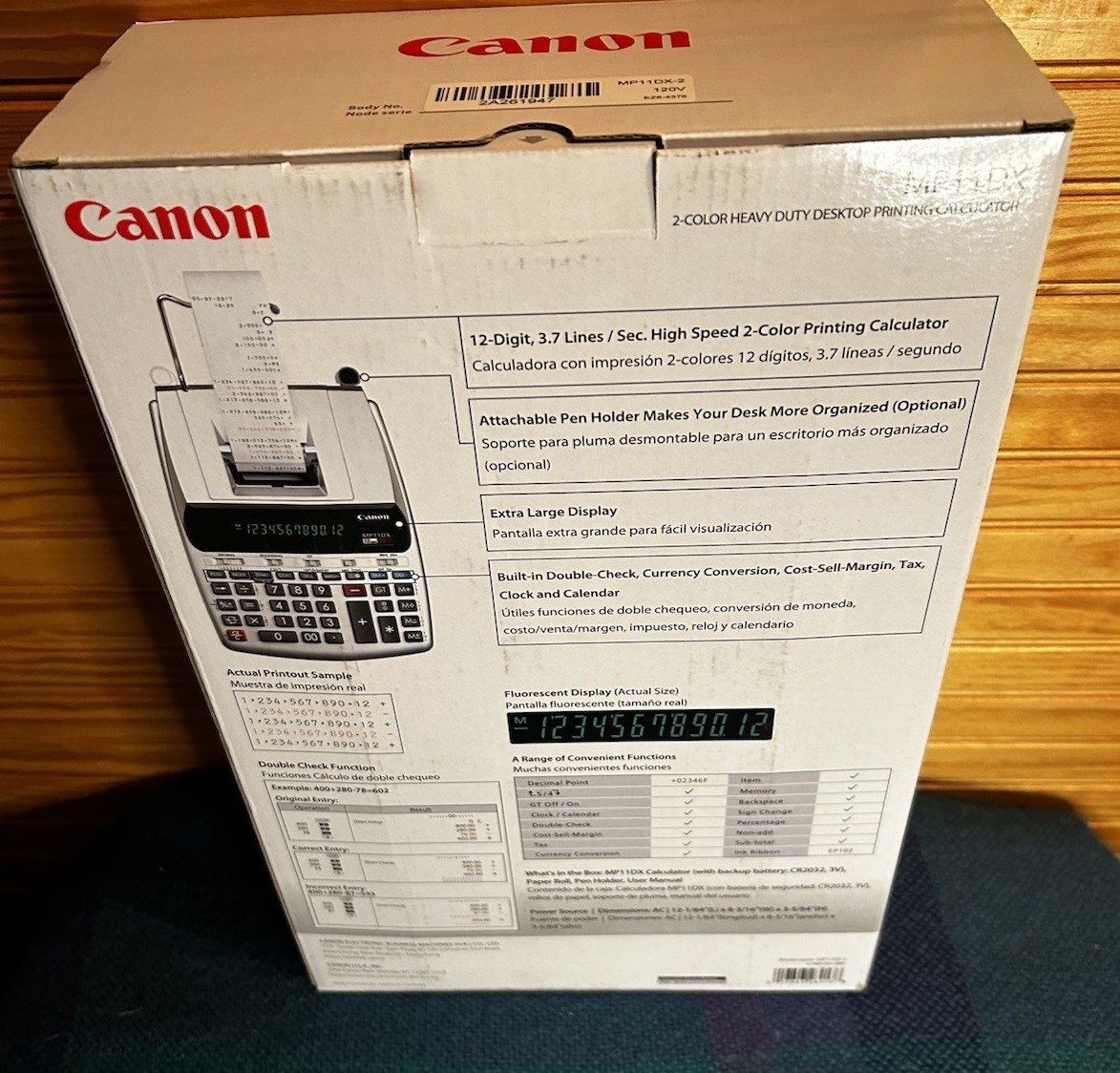 Canon MP11DX-2 Printing Calculator Black/Red Print 3.7 Lines/Sec 2198C001