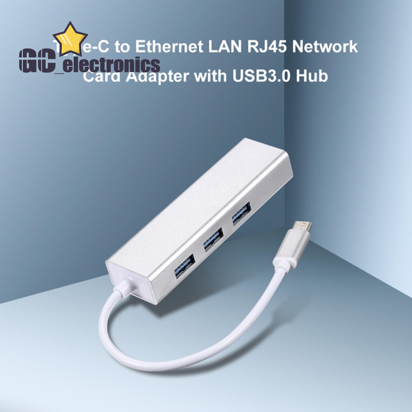 5 in 1 Type C to 4K HDMI USB 3.0 PD Charging Ethernet RJ45 Port Adapter A3GS