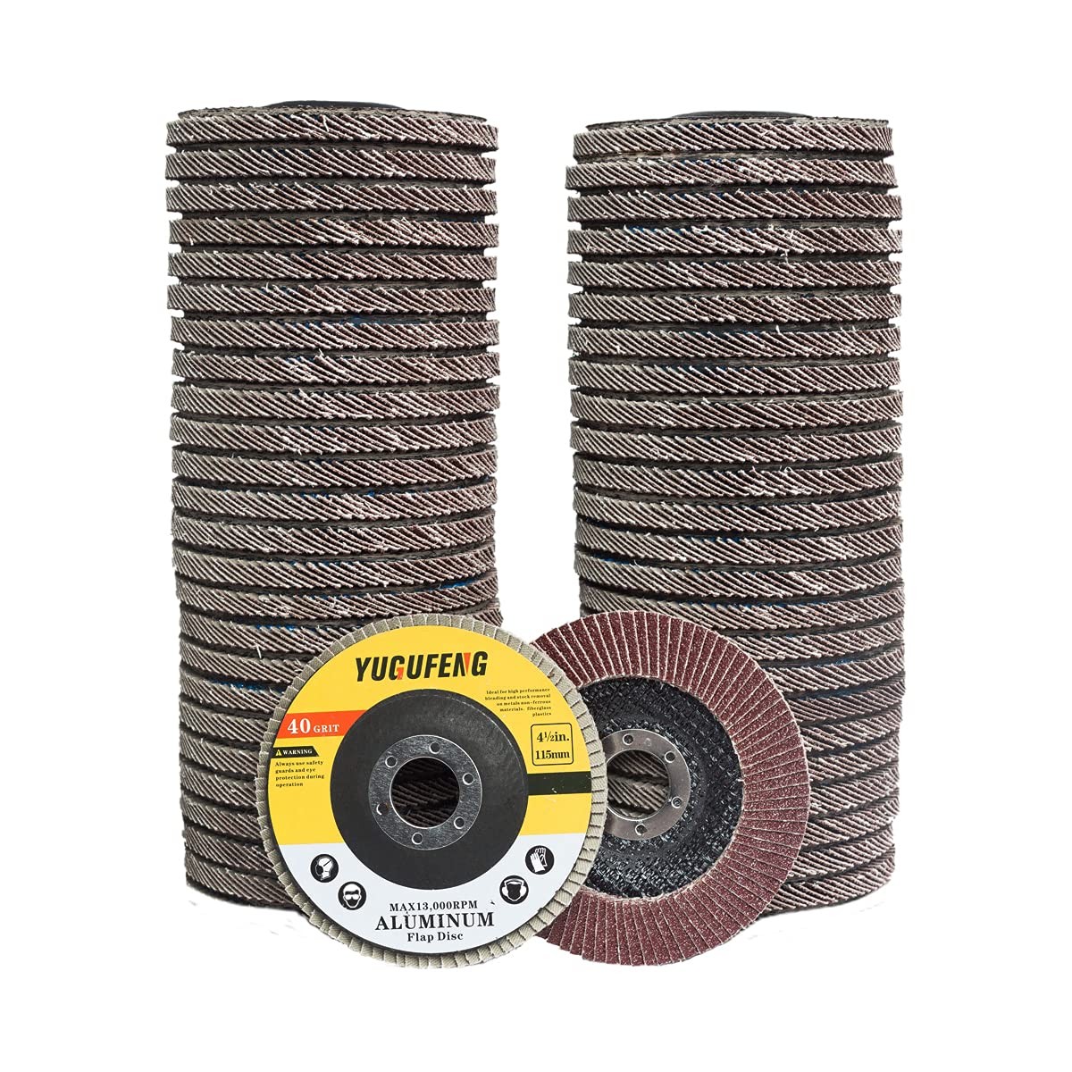 71878 50-Pack 4.5″ 40 Grit Type 27 Grinding Wheels for Metal/Wood