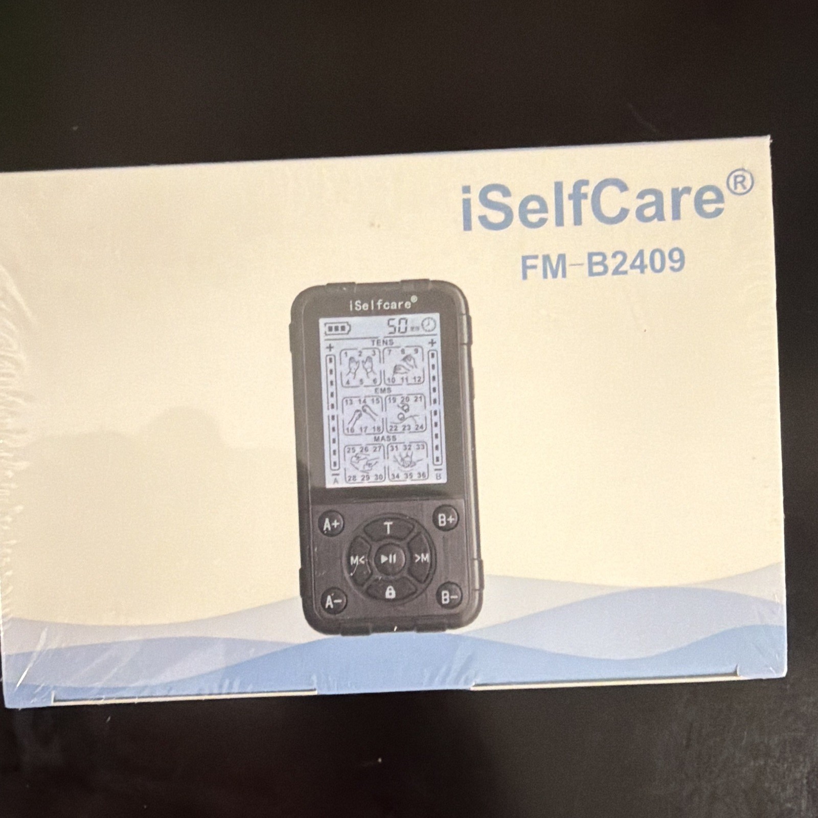 iSelfCare FM-B2409 TENS/EMS Unit 2-Channel Handheld Physical Rehab Stimulator