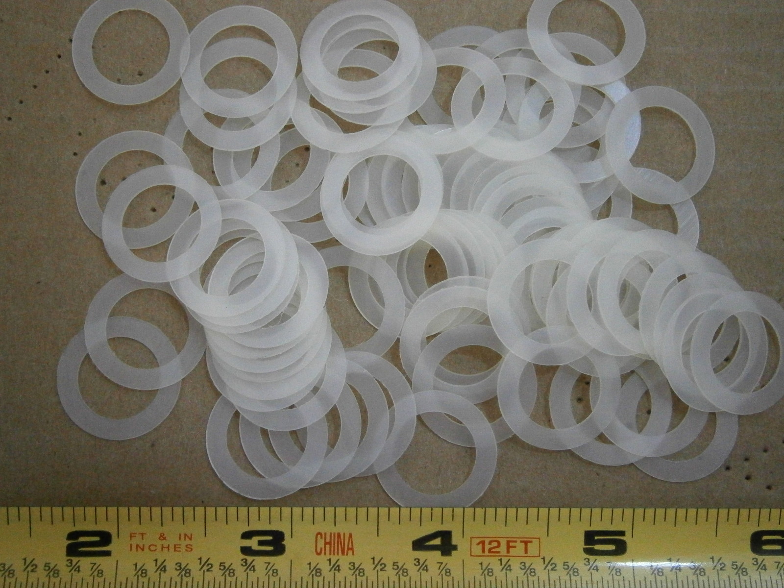 Seastrom 5610-166-20 Flat Washer Nylon .5″ ID .75″ OD .02″thick lot of 75 #1941