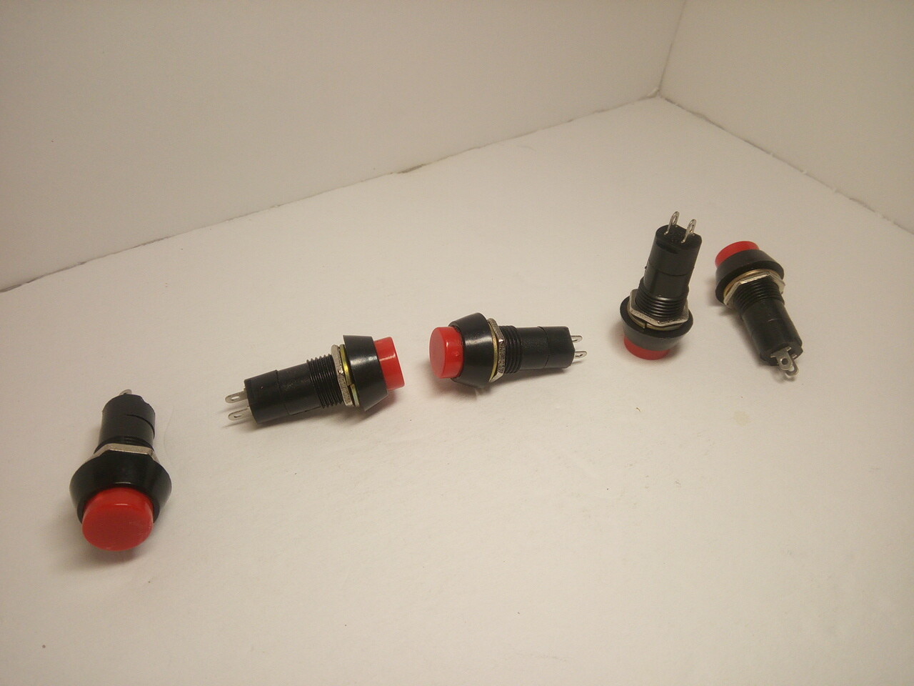5X Pack Maintained Round Red On Off 2 Pins Push Button Power Switch 3A 250V Lot