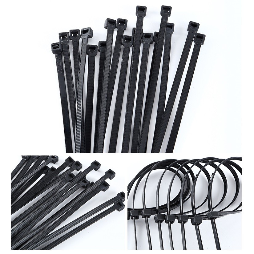 250x 14″ Black Zip Ties Nylon Cable Fasteners Locking Plastic Cord Long Lot Pack