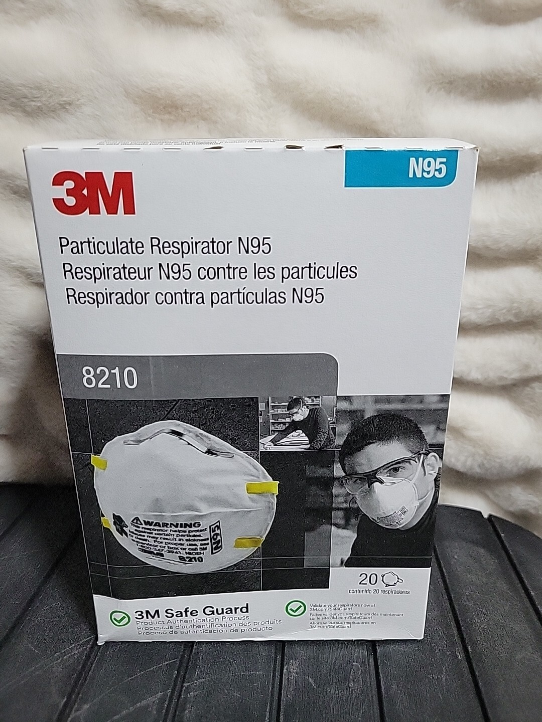 3M 8210 N95 Particulate Respirator NIOSH Approved Face Masks Box of 20