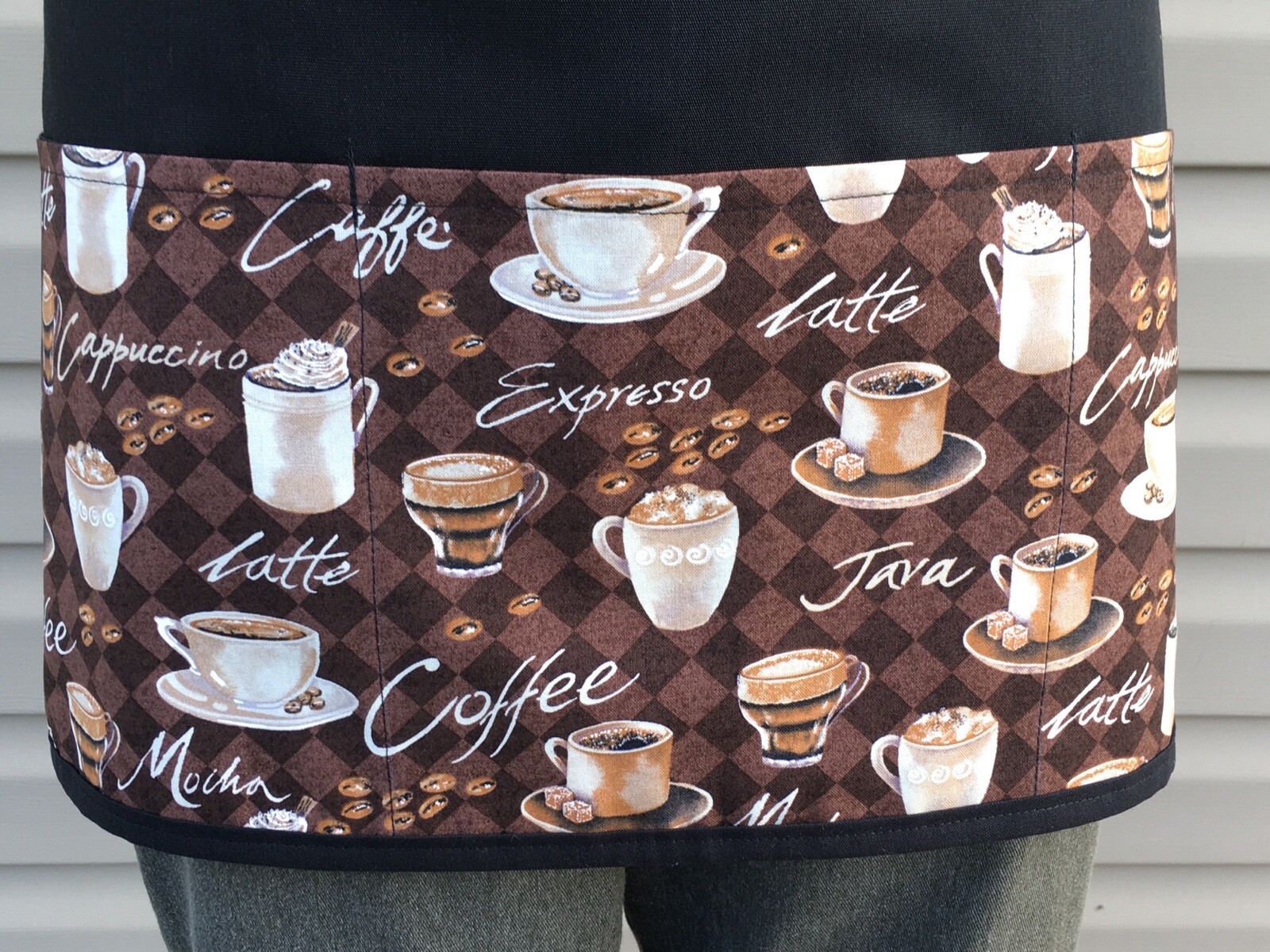 (Choose Print) Coffee 3 pocket waitress waist Half apron restaurants Resturant￼