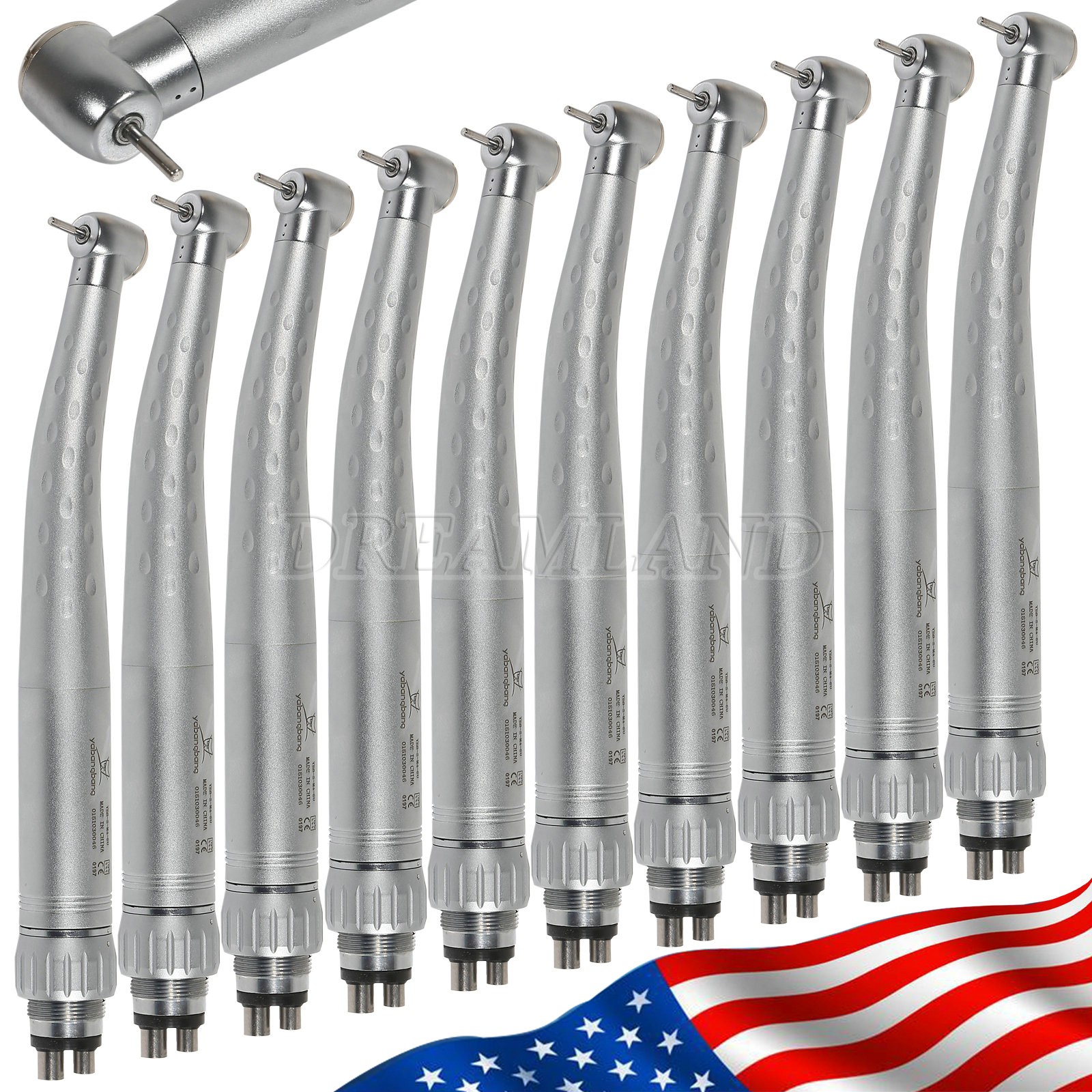 10 Dental Standard High Speed Handpiece Quick Coupler Push Button coupling 4hole