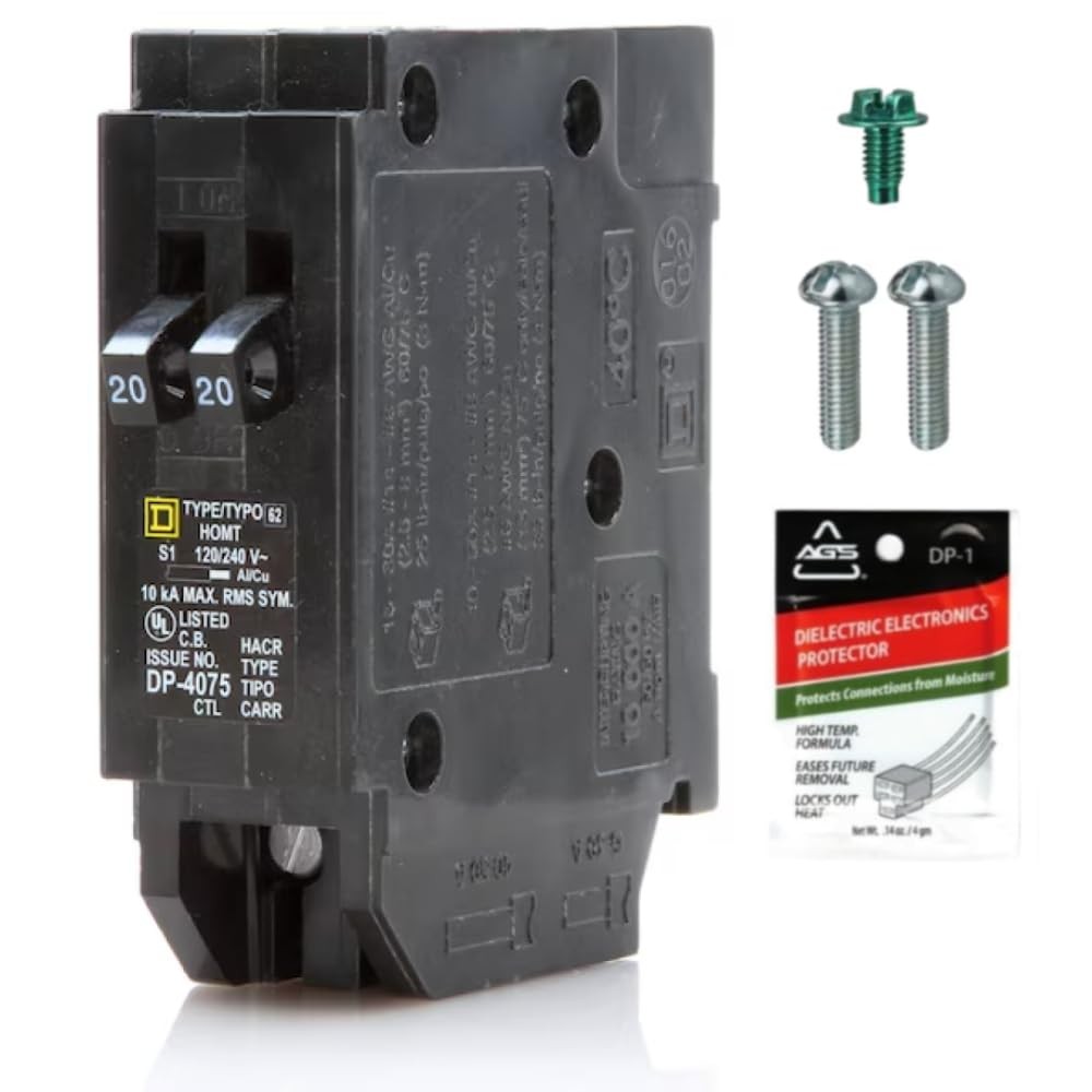 Genuine Square D HOMT2020 20/20 Amp Tandem Circuit Breaker Kit
