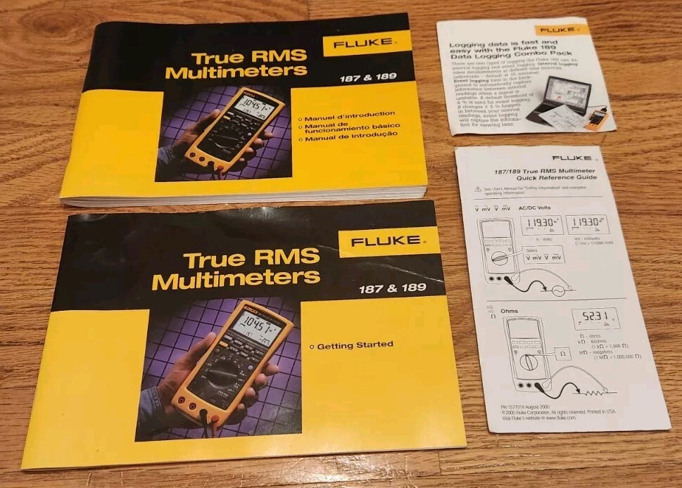 Fluke 189 Combo Bundle True RMS Digital Multimeter Flukeview Battery Pack & More