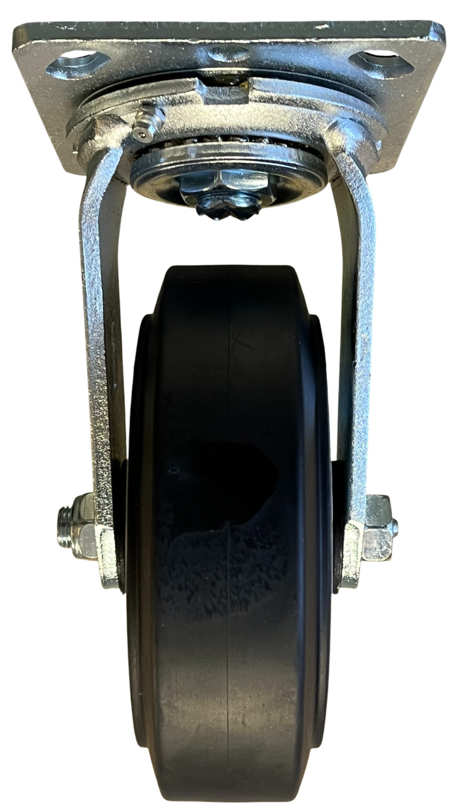 Black Non-Marking Rubber 6″ x 2″Swivel with Brake Caster