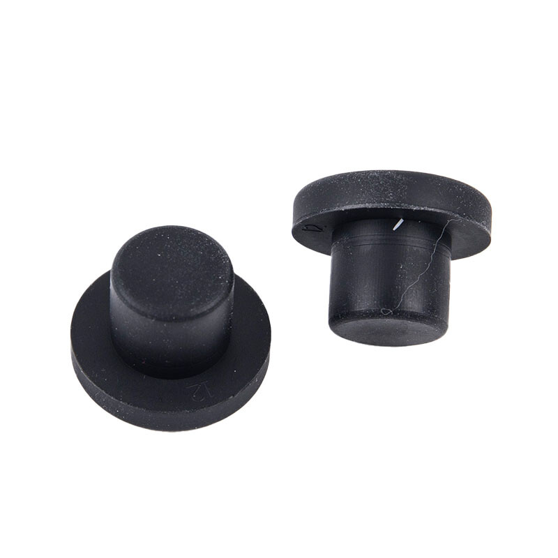 Round Solid Silicone Rubber Seal Hole Plugs Blanking End Caps Seal 3-14mm Black