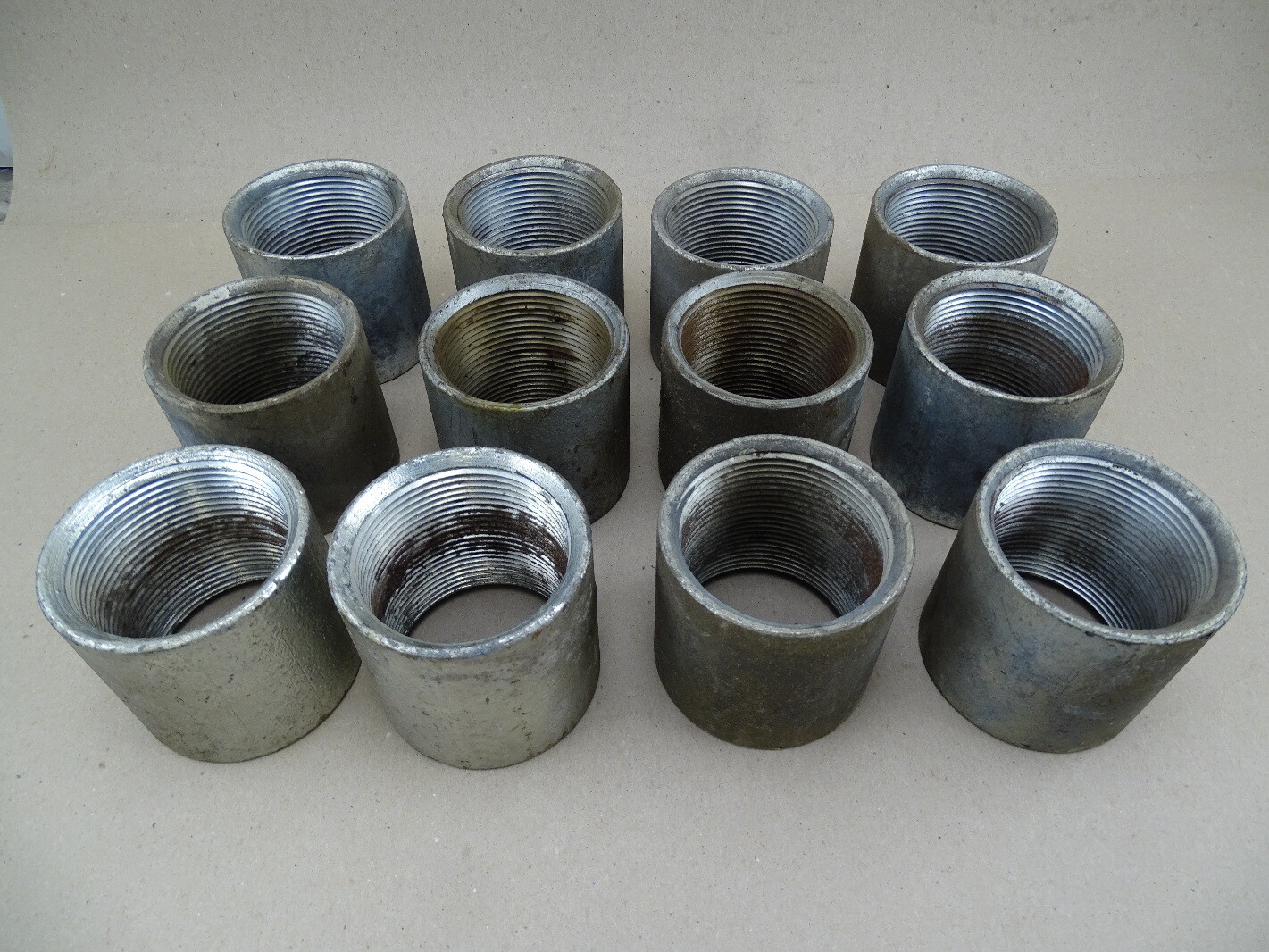 (12) 2-1/2 IN. NPT, 2.500″ Steel Threaded Pipe Coupler, Galvanized Iron, USA
