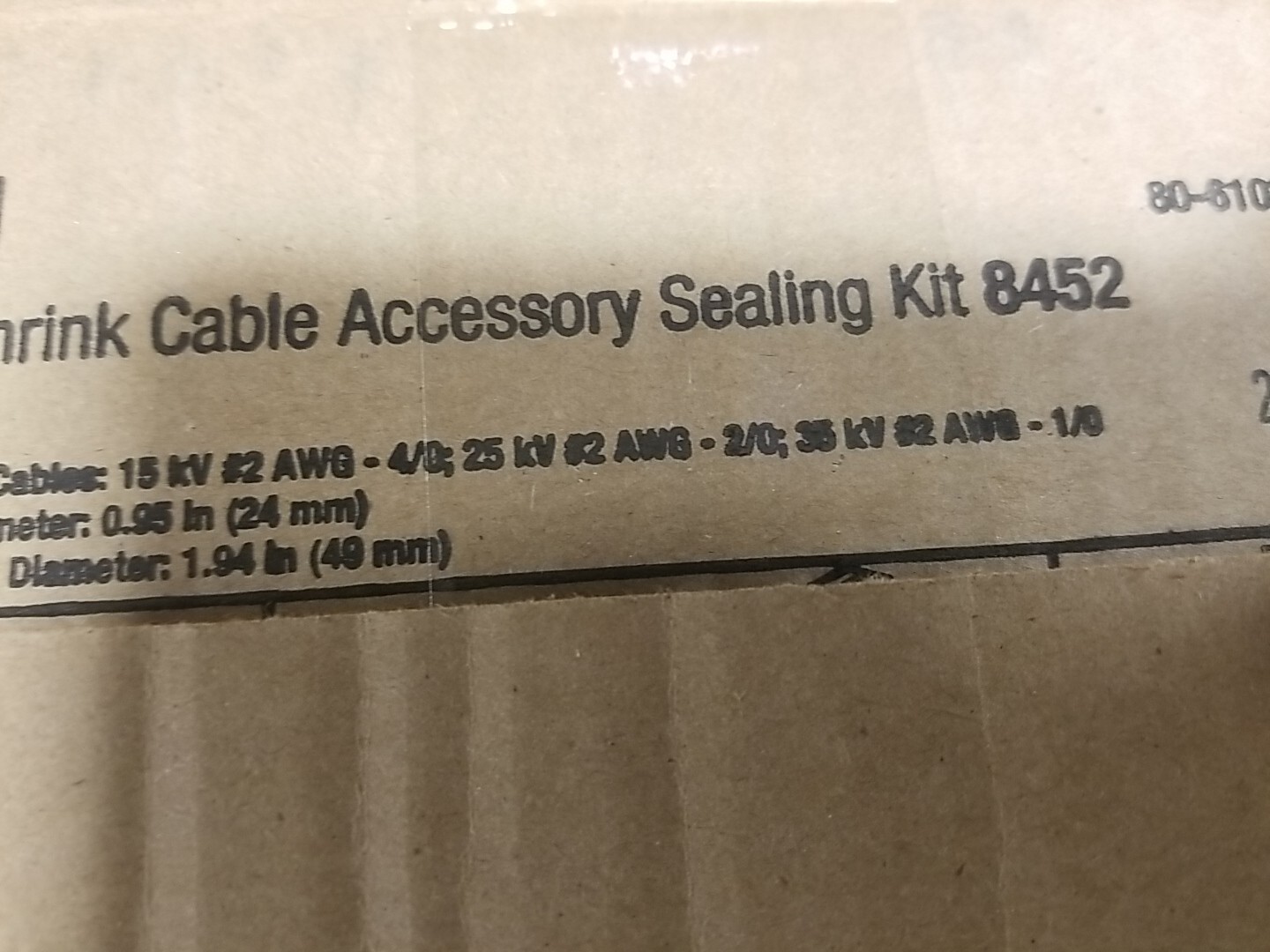 New In Sealed Plastic Bag 3M Cold Shrink 8452 Cable Accessory Sealing
