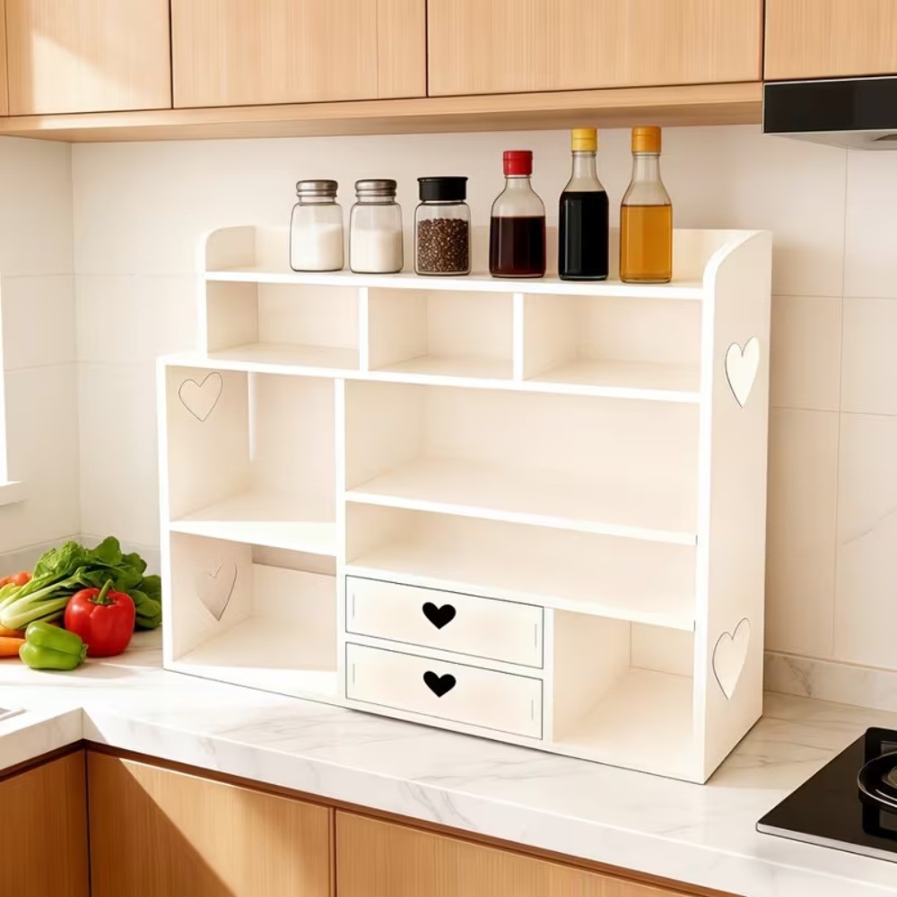 Double Layer Desk Organizer with Drawer
