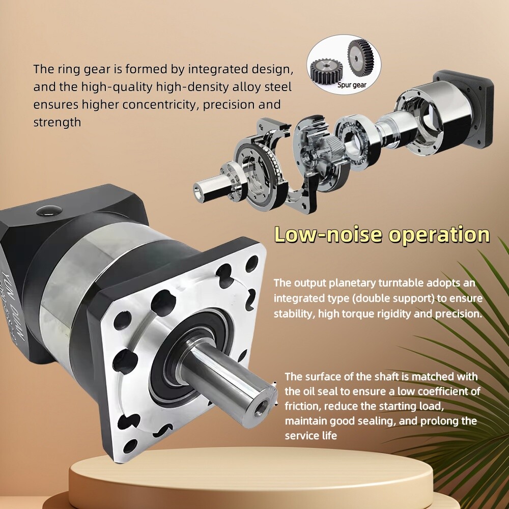 Precision Planetary Gearbox Reducer 7arc-min for AC 80mm Servo motor 19mm input