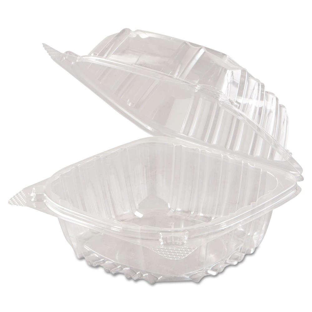 Dart C57PST1 5.8″ x 6″ x 3″ ClearSeal Hinged-Lid Container (125/Pk, 4 Pk/Ct) New