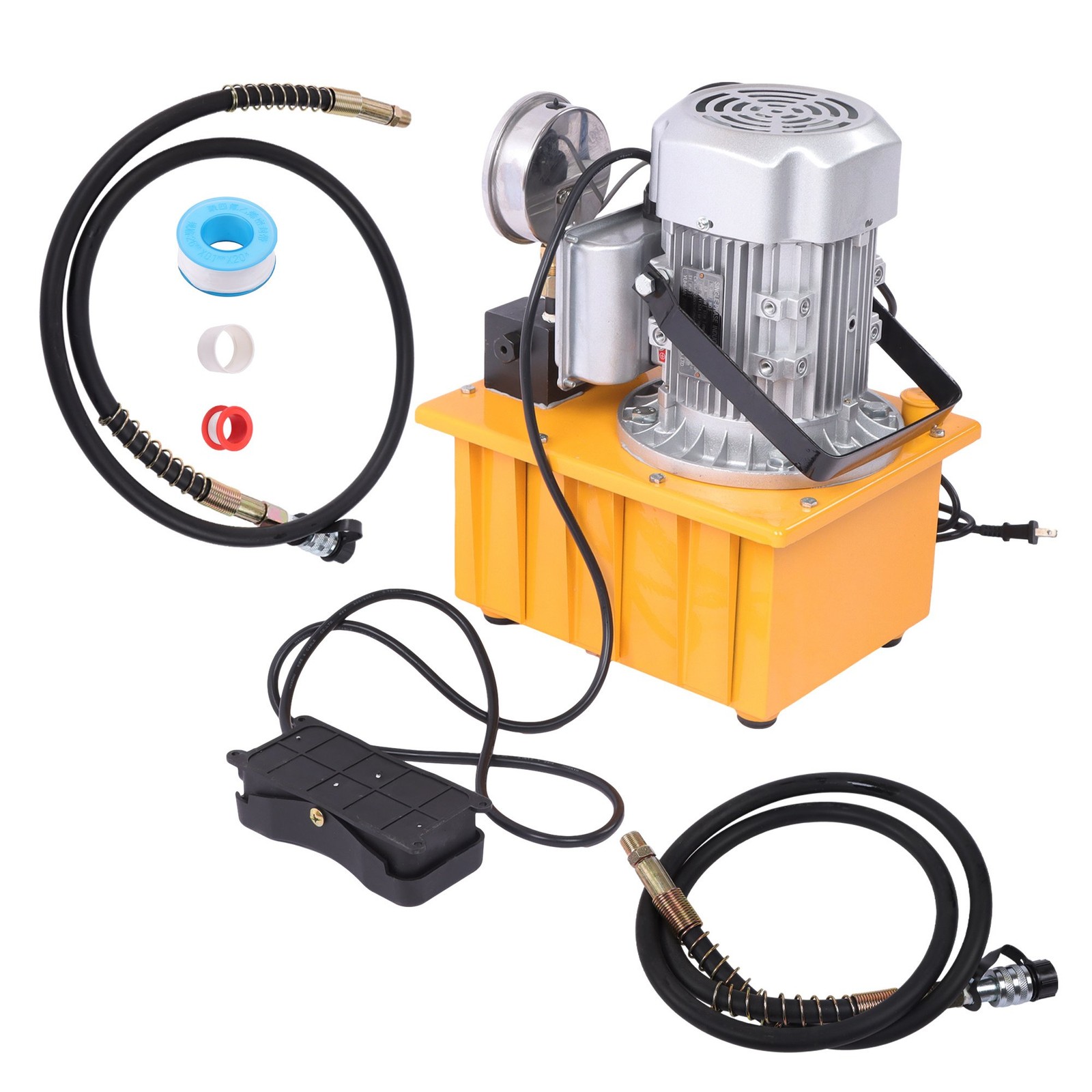 10000PSI Single Acting Electric Hydraulic Pump 8L Solenoid Valve 110V