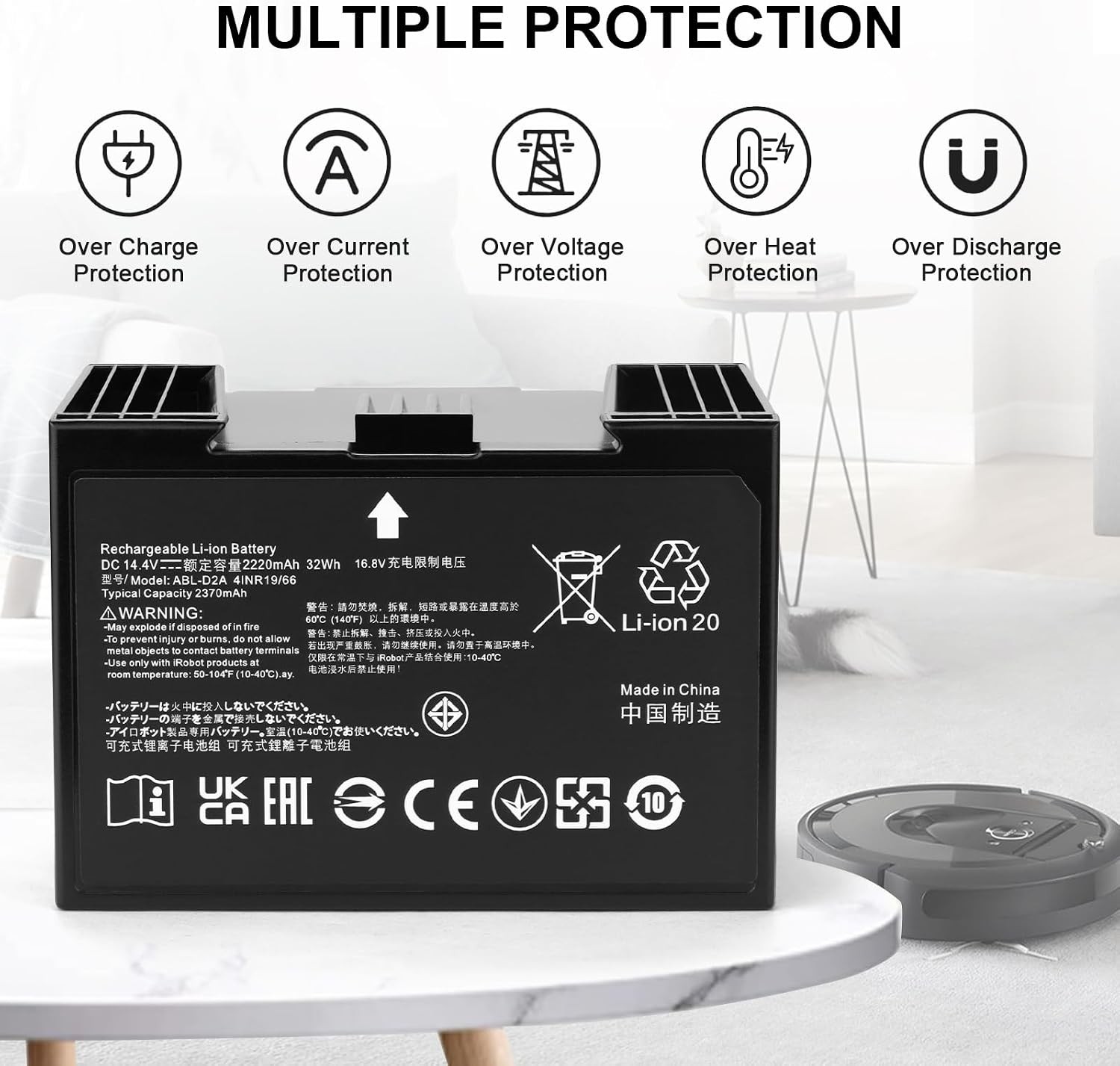 ABL D2 Battery for iRobot Roomba i3 i4 i5 i6 i7 i8 e5 e6 j7 j8 Combo j5 j7