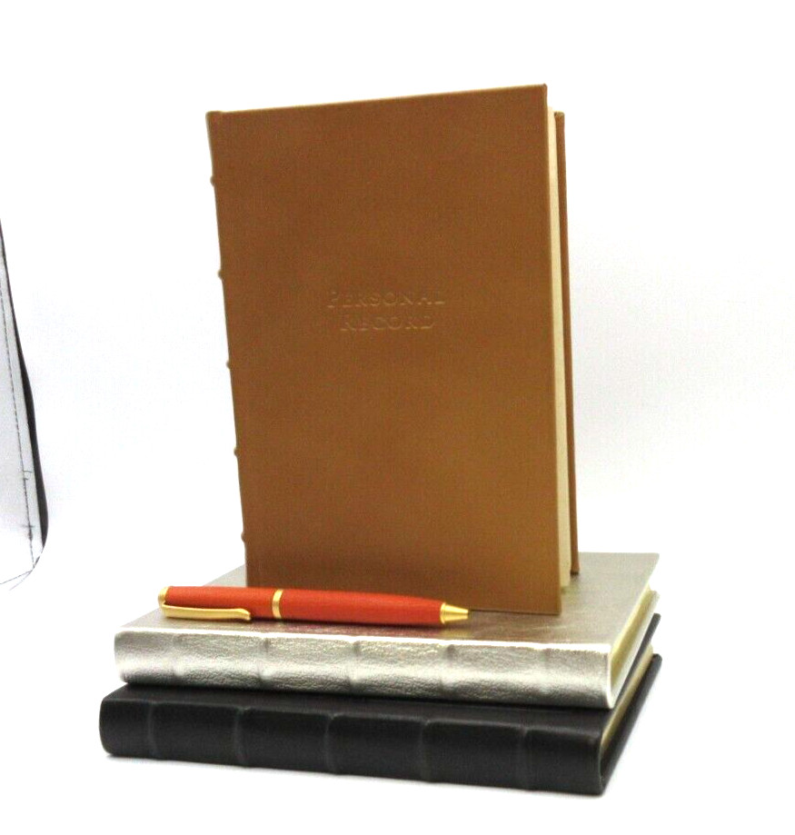 Personal Record: A Lifetime Memoir Heirloom Quality 8″ Leather Journal Levenger