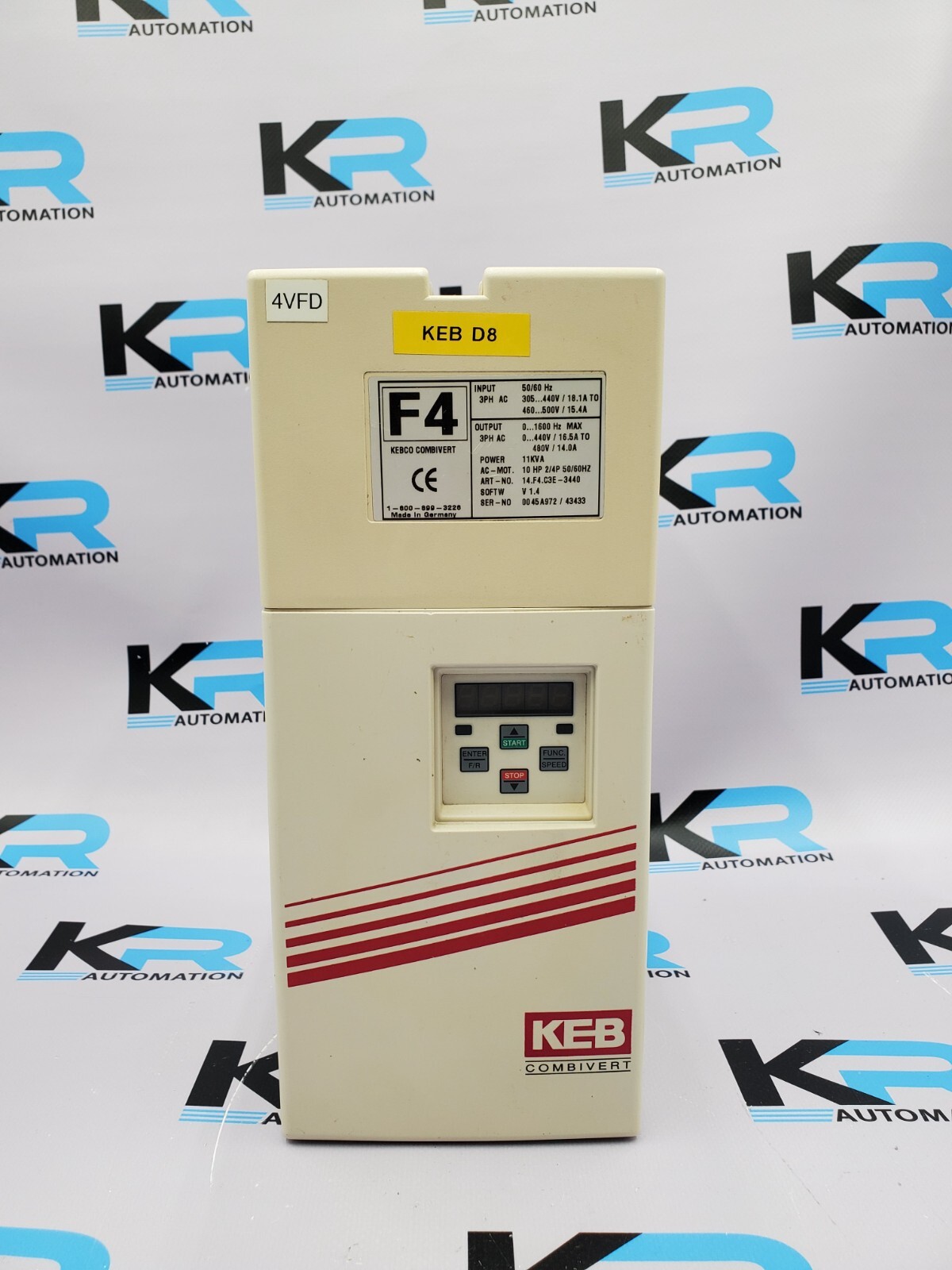 Kebco Combivert 14.F4.C3E-3440 Controlled Inverter 480V 50/60Hz 11KVA 10HP