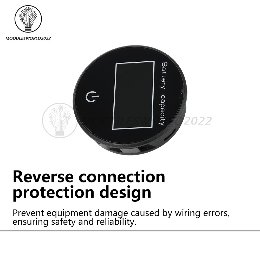 LCD Digital Battery Level Indicator Voltage Power Percentage Temperature Display