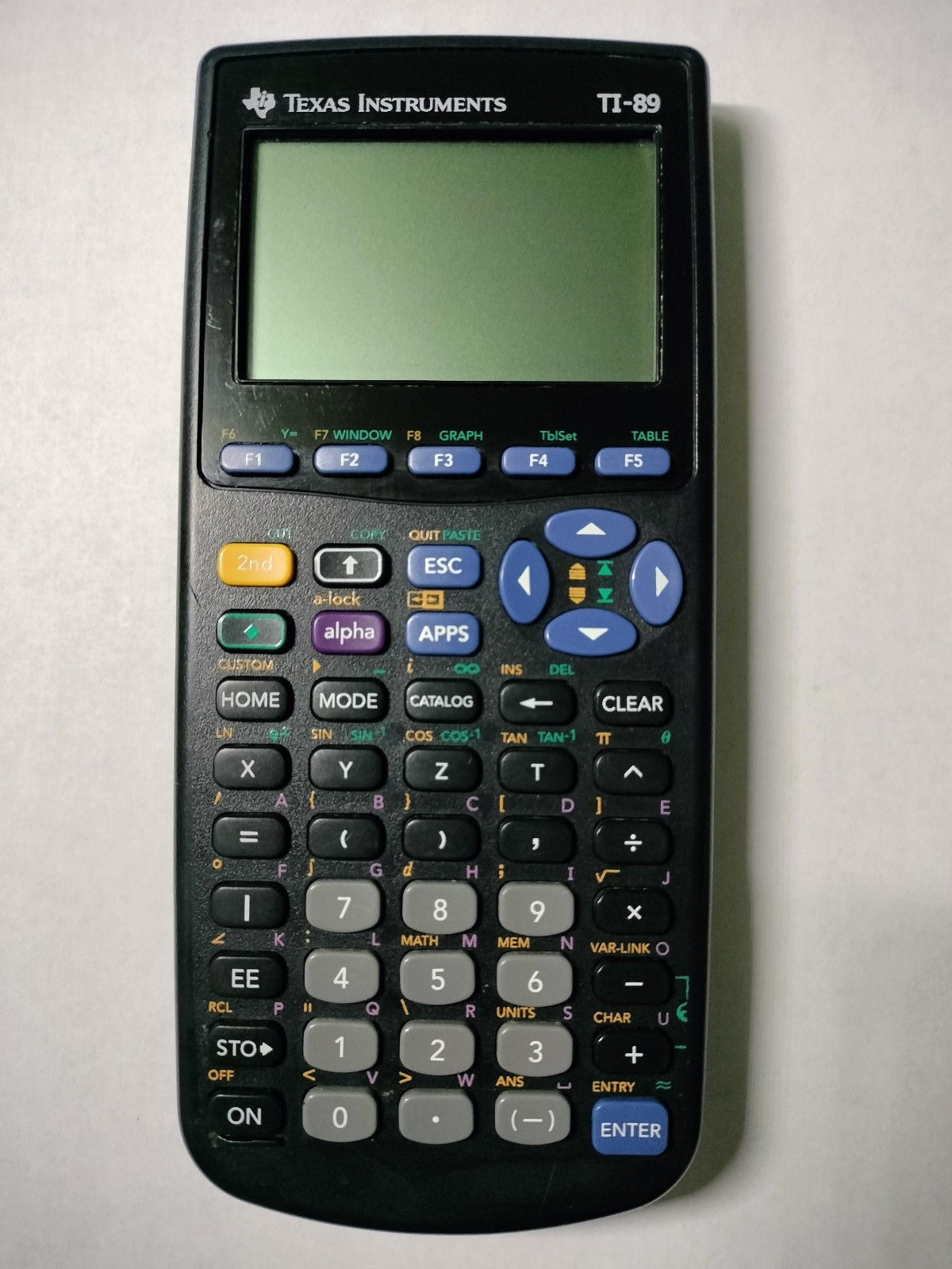 Texas Instruments TI-89 CAS Graphing Calculator – Tested Works No Batteries/Case
