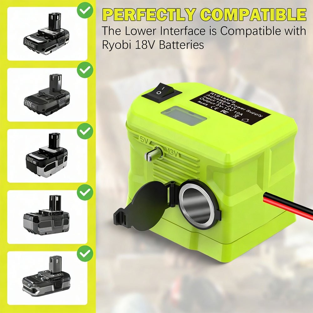 18V to 12V Step Down Converter Adapter for Ryobi 18V Battery Voltage Converter