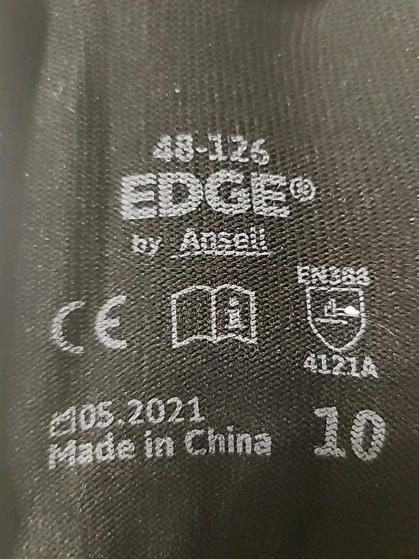 144 pairs XL Ansell EDGE 48-126 Abrasion-resistant gloves Size 10 X large