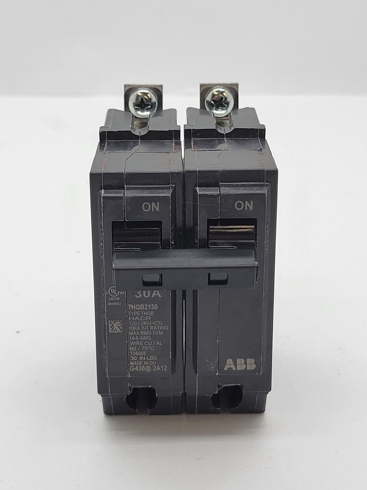 ABB THQB2130 Bolt-On Circuit Breaker 30A 3P 120/240V 10KA THQB NOS