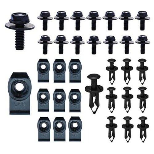 35-Piece Engine Undercarriage Splash Shield and Bumper Fender Liner Fastener Kit
