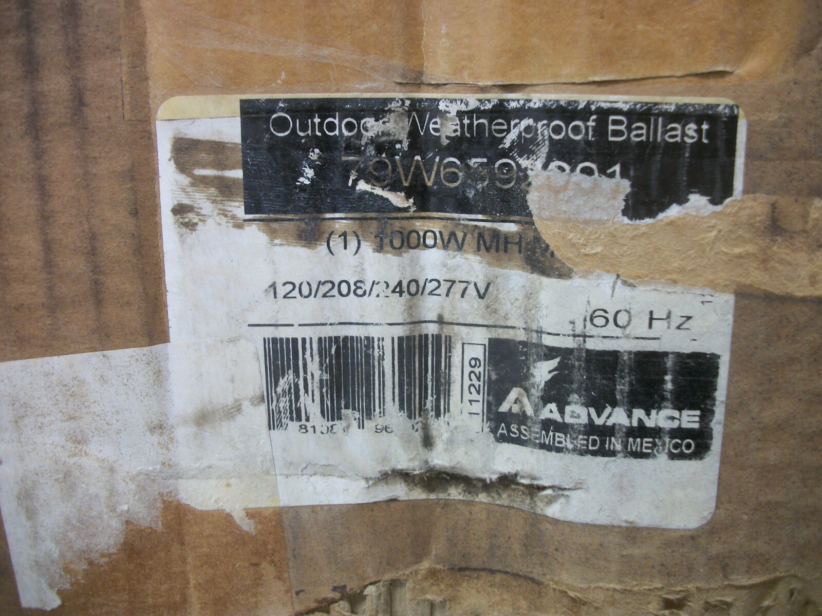ADVANCE CW AUTOTRANSFORMER FOR 1000WATT M47 LAMP 79W6592-001 NIB
