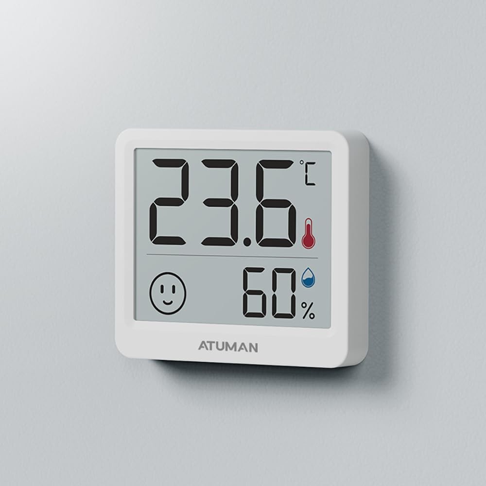 ATuMan Mini Digital Hygrometer Indoor Thermometer with Temperature and 2.5in