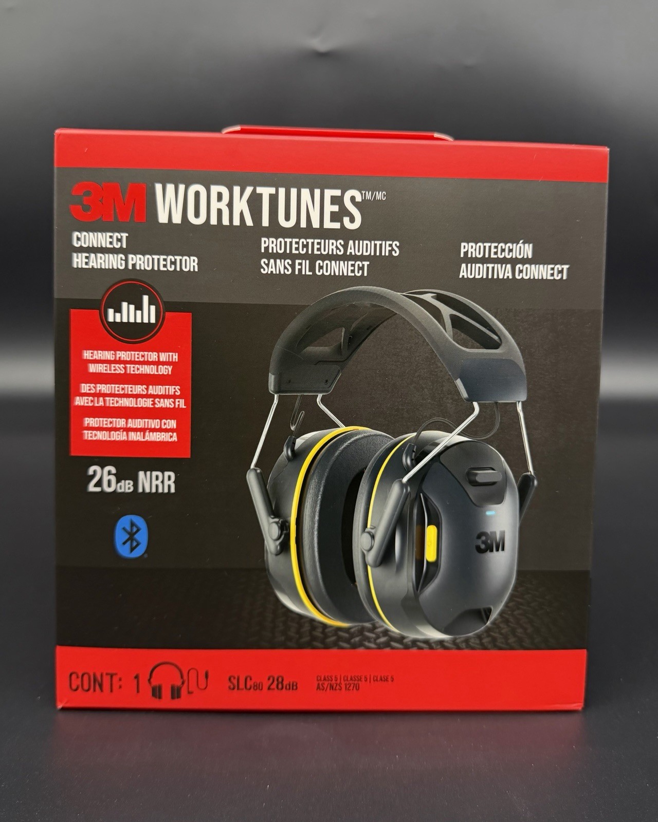 3M WorkTunes Connect, Wireless Hearing Protection with Bluetooth, 1 Set