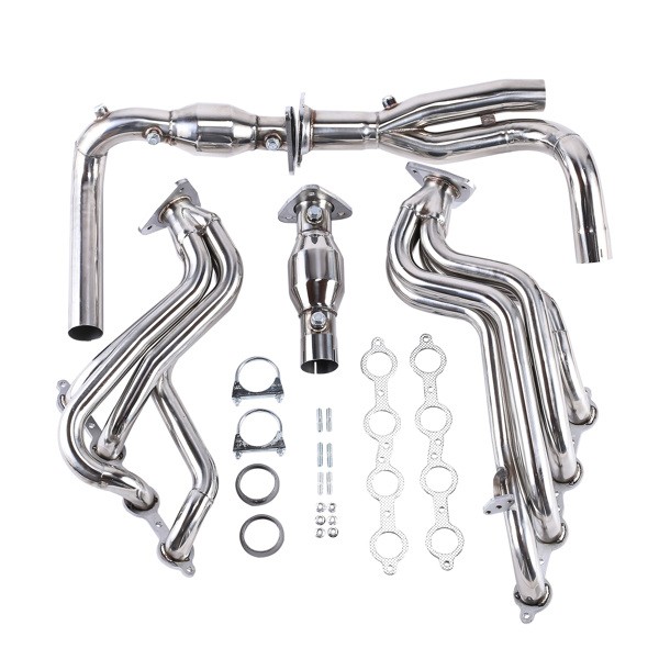 For GMC/CHEVY GMT800 V8 ENGINE TRUCK/SUV STAINLESS MANIFOLD HEADER+Y-PIPE+GASKET