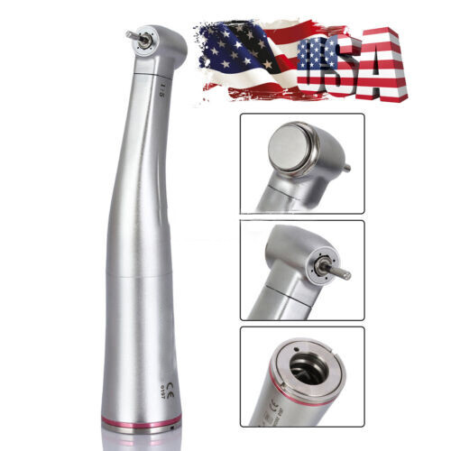 Dental 1:5 Fiber Optic LED Contra Angle Increasing Handpiece Fit NSK E-Type USA