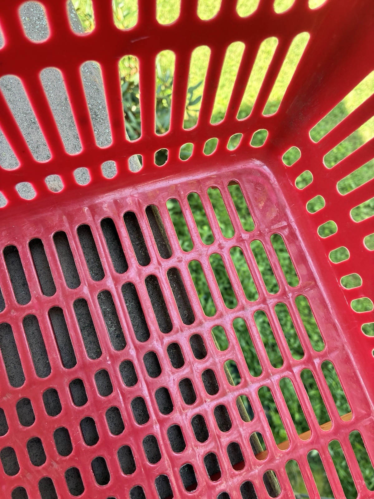VTG Shopping Baskets LUCKYS MARKET Red Grocery Carry Basket